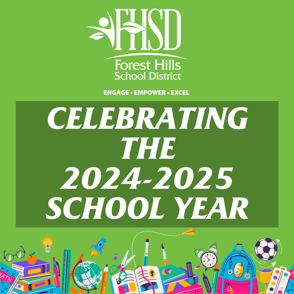 green graphic that says "celebrating the 2024-2025 school year"